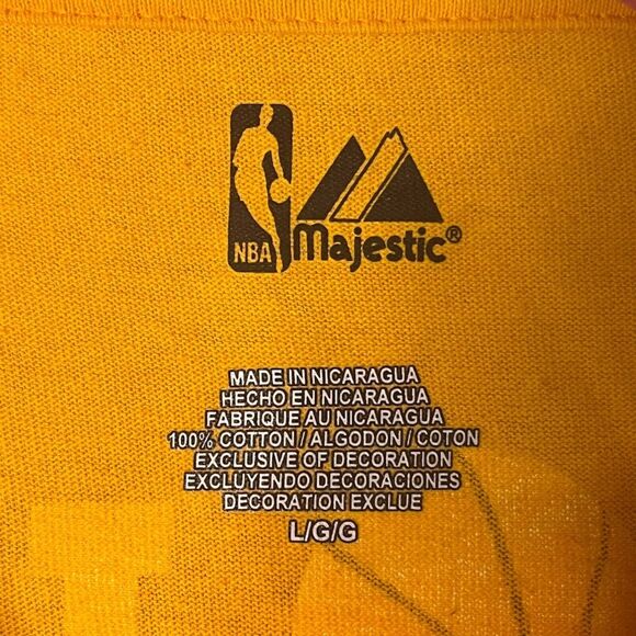 Yellow Denver Nuggets Faried TShirt NBA Majestic Size Large - Picture 4 of 5